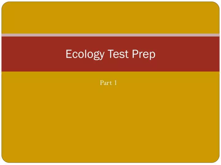 ecology test prep