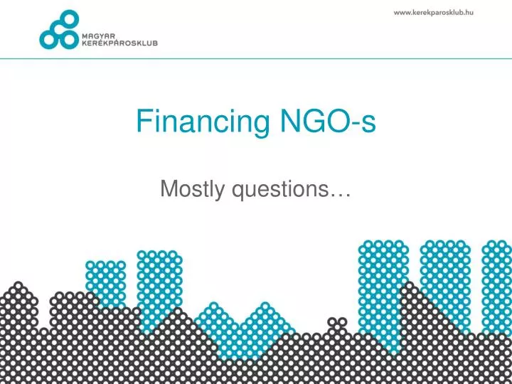 financing ngo s