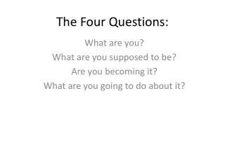 the four questions