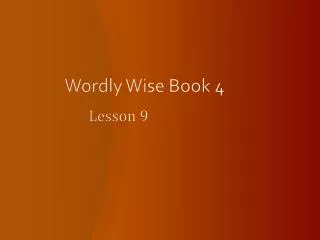 Wordly Wise Book 4