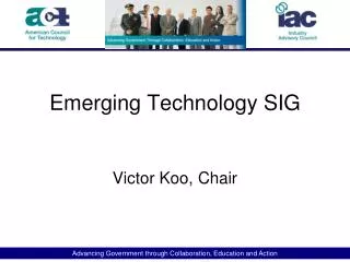 Emerging Technology SIG