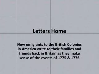 letters home