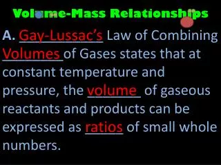 Volume-Mass Relationships
