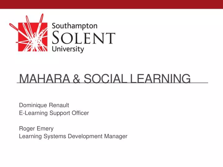 mahara social learning