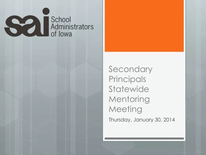 secondary principals statewide mentoring meeting