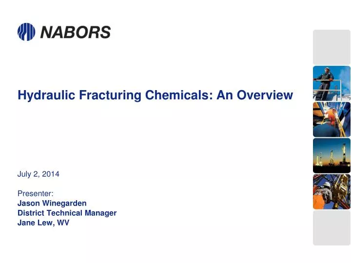 hydraulic fracturing chemicals an overview