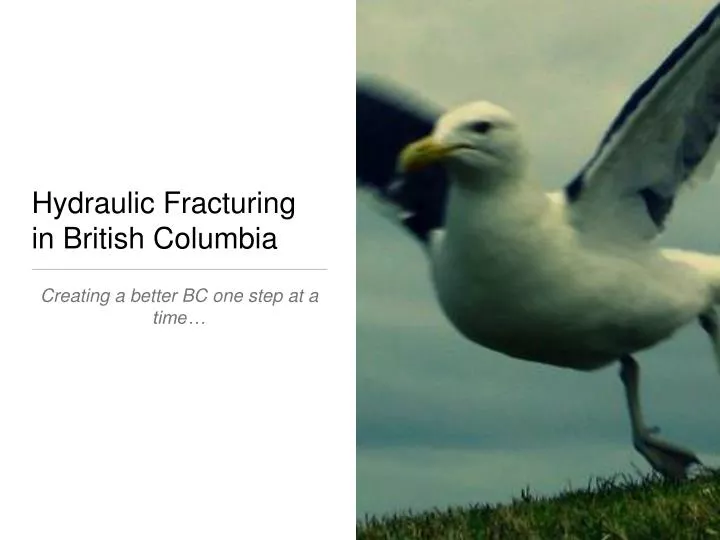 hydraulic fracturing in british columbia