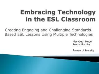 Embracing Technology in the ESL Classroom