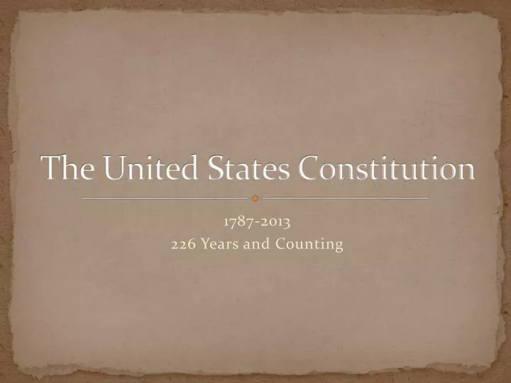 the united states constitution