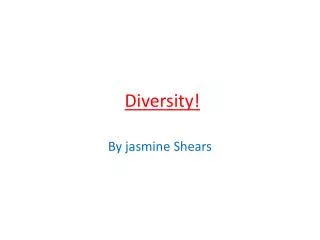 diversity