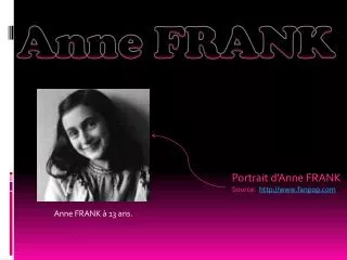 portrait d anne frank source http www fanpop com