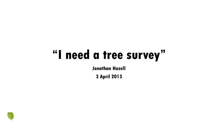 i need a tree survey