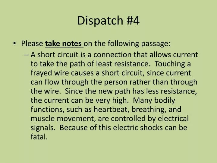 dispatch 4