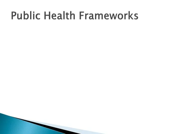 public health frameworks