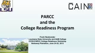 PARCC UPDATES PARCC has contracted with ETS/College Board and Pearson to write test items