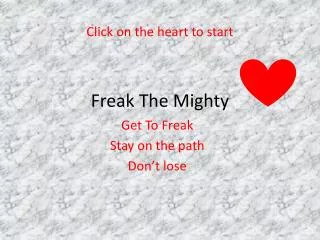 freak the mighty
