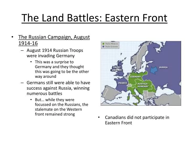 the land battles eastern front