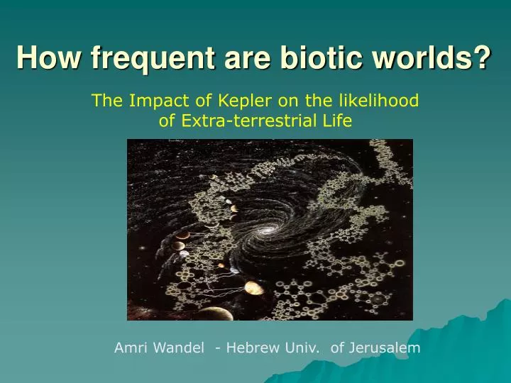 how frequent are biotic worlds