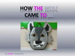 How The wolf came to be