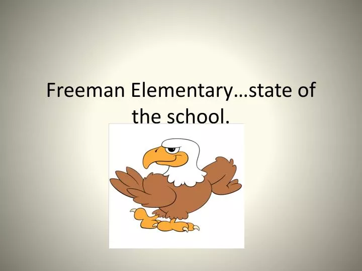 freeman elementary state of the school