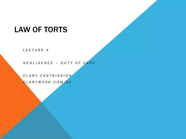 law of torts