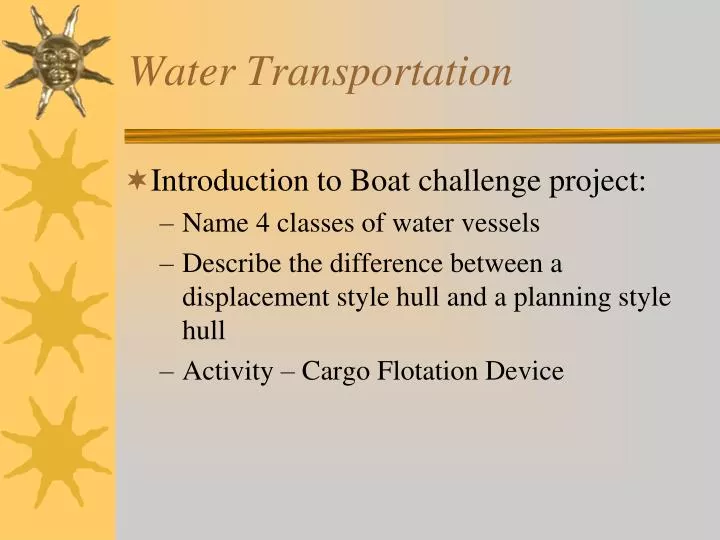 water transportation