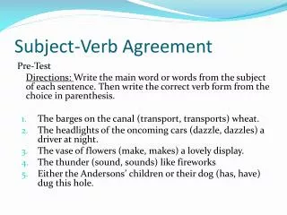subject verb agreement