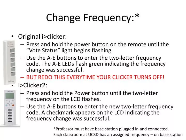 change frequency