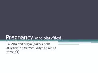 Pregnancy (and platyffles !)