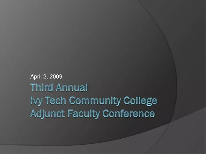 third annual ivy tech community college adjunct faculty conference
