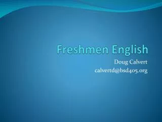 Freshmen English