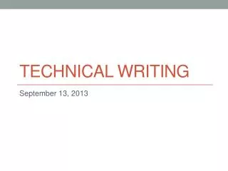 Technical writing