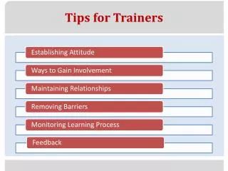Tips for Trainers