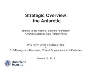 Strategic Overview: the Antarctic