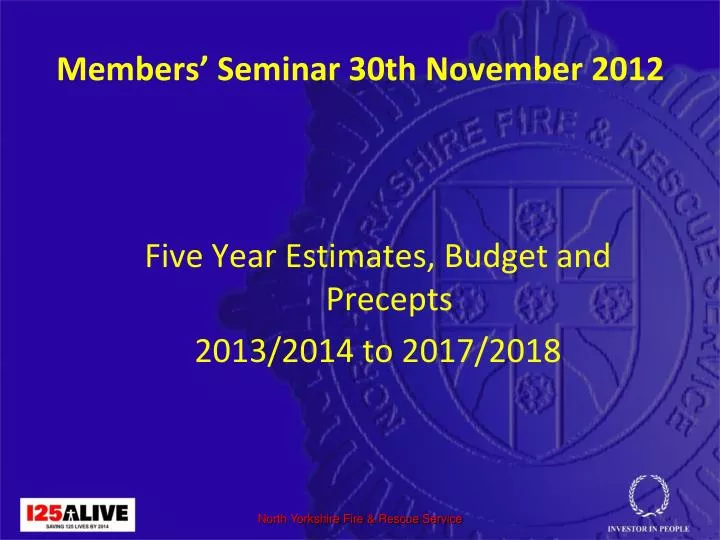 members seminar 30th november 2012