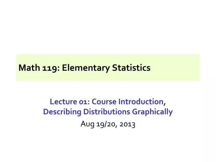 math 119 elementary statistics