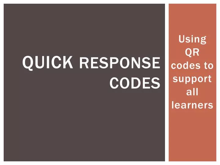 quick response codes