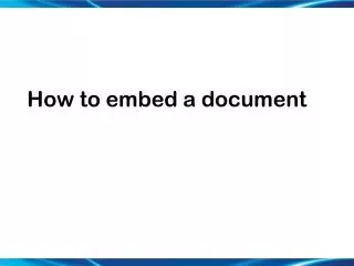 How to embed a document