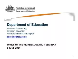 Office of the Higher Education seminar 6 June 2014