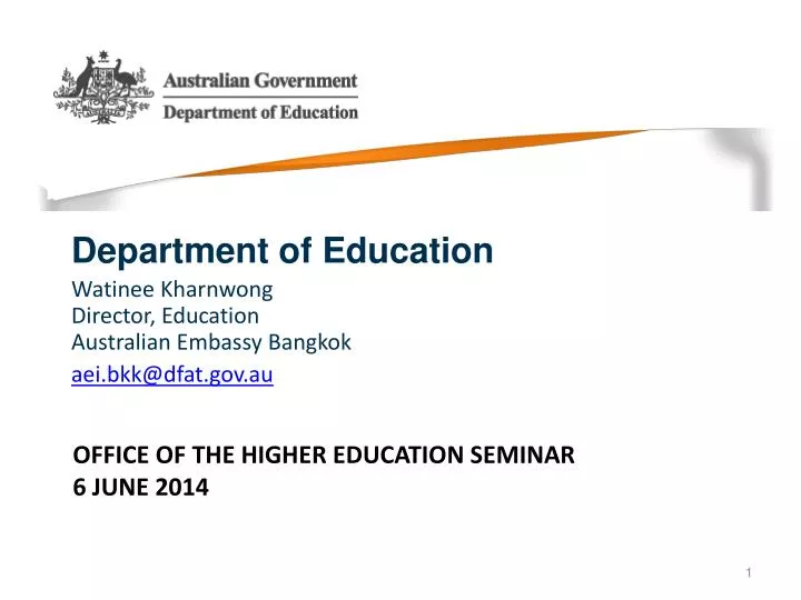 office of the higher education seminar 6 june 2014