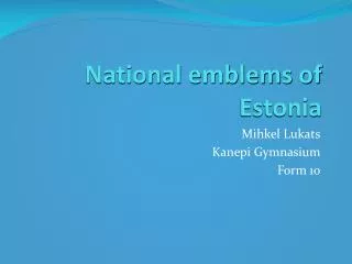 National emblems of Estonia
