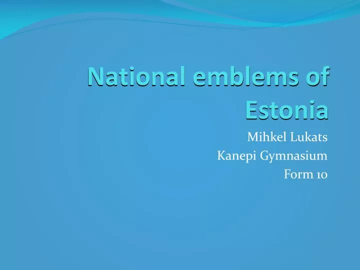 national emblems of estonia