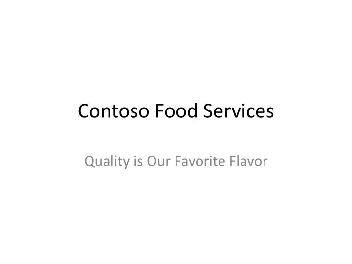 contoso food services