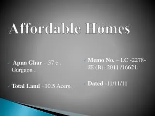 Affordable Homes