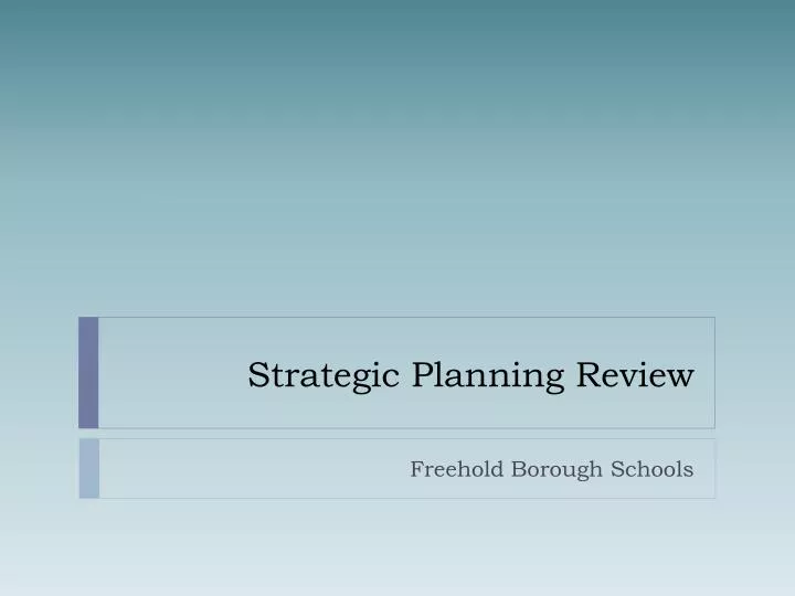 strategic planning review
