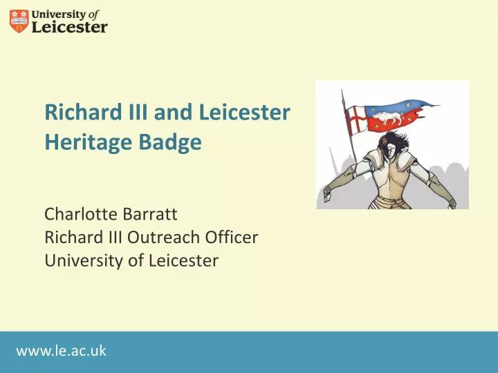 richard iii and leicester heritage badge