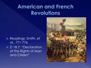 American and French Revolutions