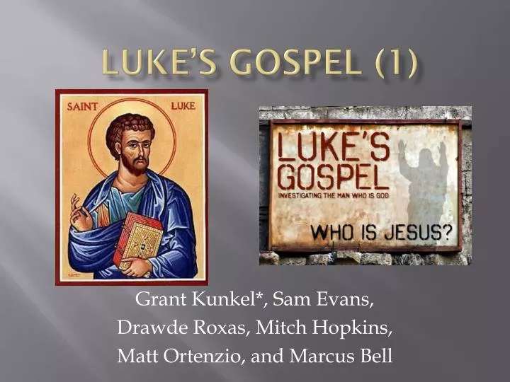 luke s gospel 1