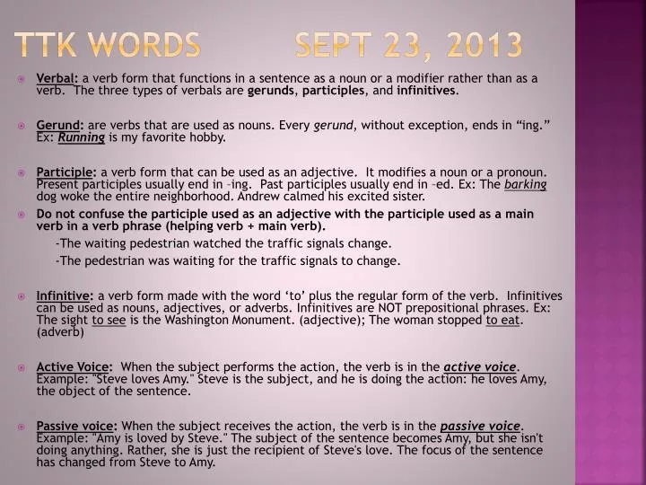 ttk words sept 23 2013