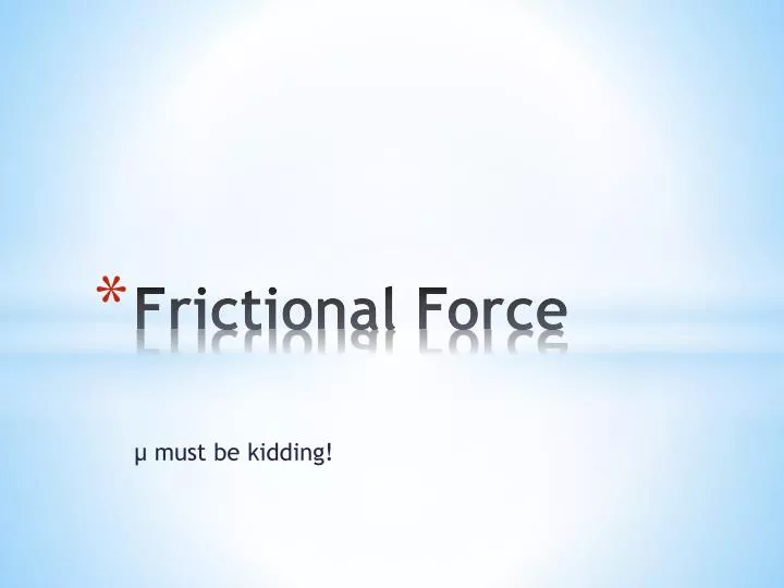 frictional force